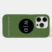 Gepersonaliseerde naam met Monogram Case-Mate iPhone Case (Achterkant (horizontaal))