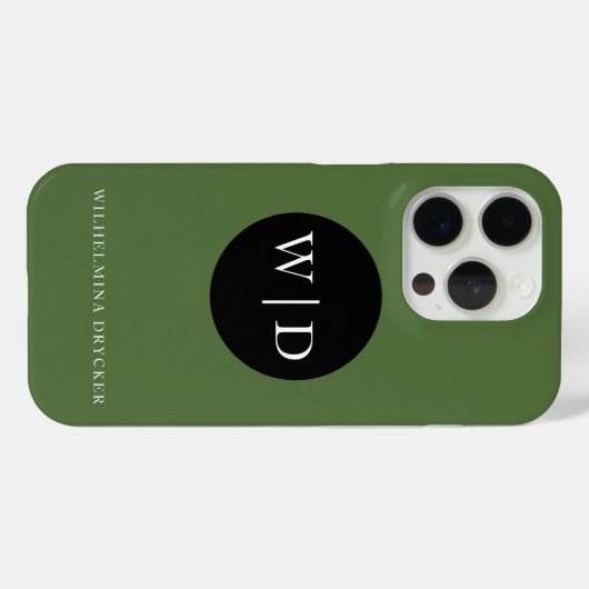 Gepersonaliseerde naam met Monogram Case-Mate iPhone Case (Achterkant (horizontaal))
