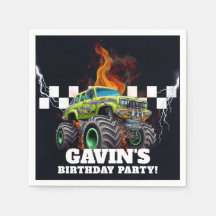 Gepersonaliseerde naam met Retro Monster Truck