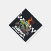 Gepersonaliseerde naam met Retro Monster Truck Servet (Hoek)
