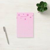 Gepersonaliseerde naam met roze sterren op roze post-it® notes (Kantoor)