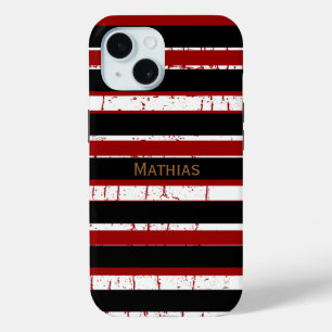 gepersonaliseerde naam met streep iPhone 15 case
