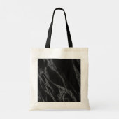 Gepersonaliseerde naam met trendy marmer zwart tote bag (Achterkant)