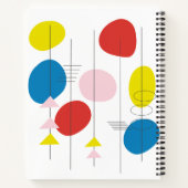 Gepersonaliseerde naam Mid Century Modern Kleurrij Notitieboek (Achterkant)