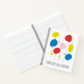 Gepersonaliseerde naam Mid Century Modern Kleurrij Notitieboek (Binnen)