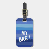 Gepersonaliseerde naam Mijn Tas Blauw ontwerp Aang Bagagelabel (Voorkant verticaal)