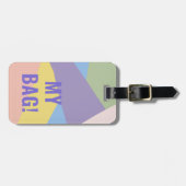 Gepersonaliseerde naam Mijn tas Pastel Kleuren Aan Bagagelabel (Voorkant horizontaal)