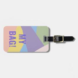 Gepersonaliseerde naam Mijn tas Pastel Kleuren Aan Bagagelabel