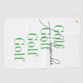 Gepersonaliseerde naam Minimale typografie Golfhanddoek (Horizontaal)
