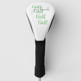 Gepersonaliseerde naam Minimale typografie Golfheadcover