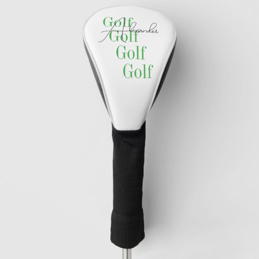 Gepersonaliseerde naam Minimale typografie Golfheadcover (Voorkant)