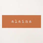 Gepersonaliseerde naam Minimalistische moderne ter Yogamat (Voorkant (horizontaal))