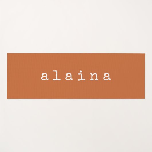 Gepersonaliseerde naam Minimalistische moderne ter Yogamat (Voorkant (horizontaal))