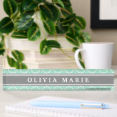 Gepersonaliseerde naam Mint Lattice Pattern Naambordje