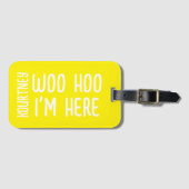 Gepersonaliseerde naam Modern Bold Funny Bagagelab Bagagelabel (Voorkant (horizontaal))