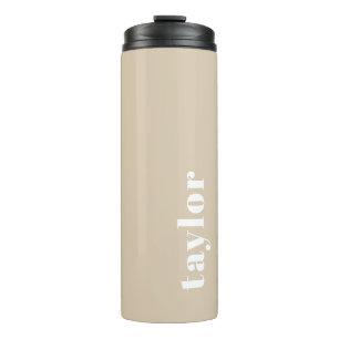 Gepersonaliseerde naam Modern Eenvoudig en Trendy Thermosbeker