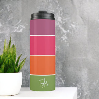 Gepersonaliseerde naam Modern Eenvoudig en Trendy Thermosbeker