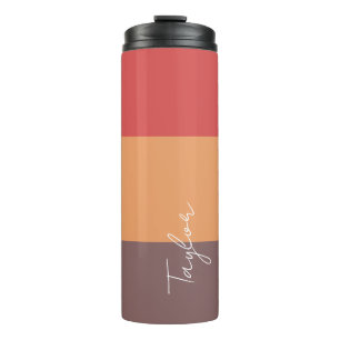 Gepersonaliseerde naam Modern Eenvoudig en Trendy Thermosbeker
