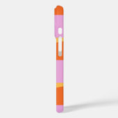 Gepersonaliseerde naam Modern Geometrisch Roze Bla Case-Mate iPhone Case (Achterkant / Links)