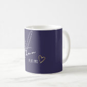 Gepersonaliseerde naam Modern Gift Koffiemok (Voorkant rechts)