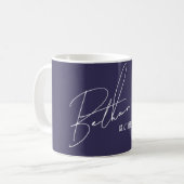 Gepersonaliseerde naam Modern Gift Koffiemok (Voorkant links)