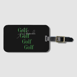 Gepersonaliseerde naam Modern Golf Bagagelabel