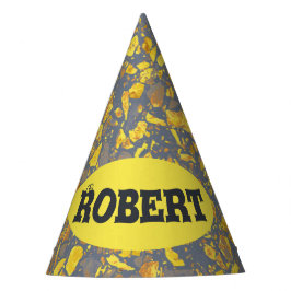 Gepersonaliseerde naam Modern goud Terrazzo patroo Feesthoedjes