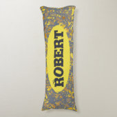 Gepersonaliseerde naam Modern goud Terrazzo patroo Lichaamskussen (Voorkant Verticaal)