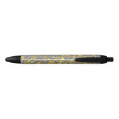 Gepersonaliseerde naam Modern goud Terrazzo patroo Zwarte Inkt Pen (Achterkant)