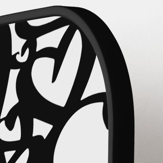 Gepersonaliseerde naam Modern hartpatroon Pickleball Paddle (Links Detail)