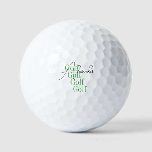 Gepersonaliseerde naam Modern Minimal Golfballen (Voorkant)