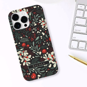 Gepersonaliseerde naam Modern Moody Floral Botanic Case-Mate iPhone 14 Pro Max Hoesje