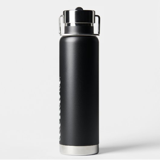 Gepersonaliseerde naam Moderne scripttypografie Waterfles (Achterkant)