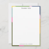 Gepersonaliseerde naam Moderne speelse border douc Bedankkaart (Voorkant)