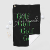 Gepersonaliseerde naam Moderne typografie Golfhanddoek (Insitu)