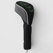Gepersonaliseerde naam Moderne typografie Golfheadcover (Schuin)
