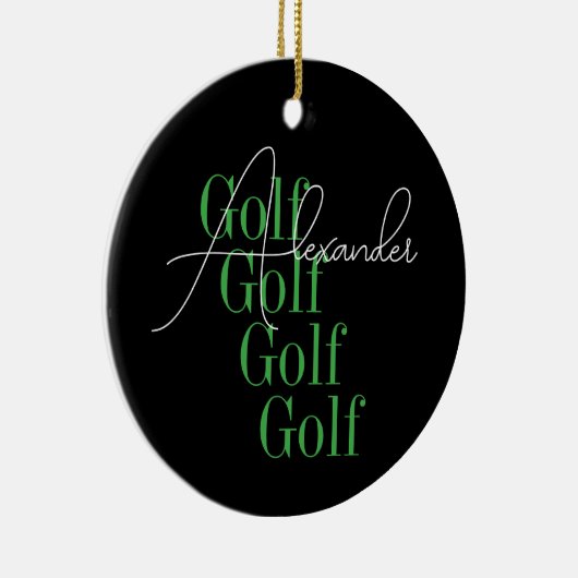 Gepersonaliseerde naam Moderne typografie Keramisch Ornament (Rechts)