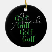 Gepersonaliseerde naam Moderne typografie Keramisch Ornament (Voorkant)