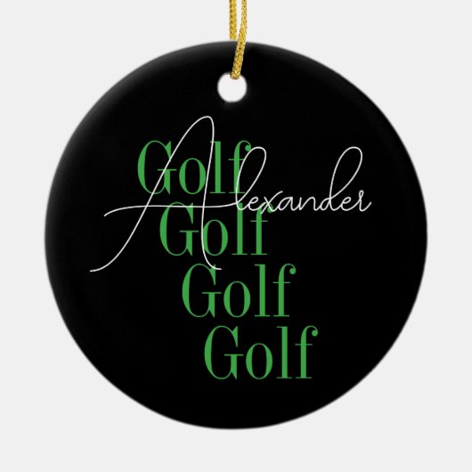 Gepersonaliseerde naam Moderne typografie Keramisch Ornament (Voorkant)