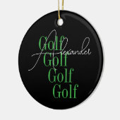 Gepersonaliseerde naam Moderne typografie Keramisch Ornament (Links)