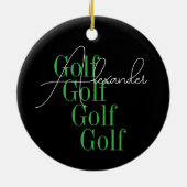 Gepersonaliseerde naam Moderne typografie Keramisch Ornament (Achterkant)