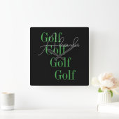 Gepersonaliseerde naam Moderne typografie Vierkante Klok (Huis)