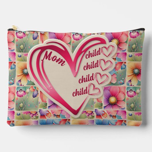 Gepersonaliseerde naam Moeder Kinder bloemen overa Etui (Voorkant)