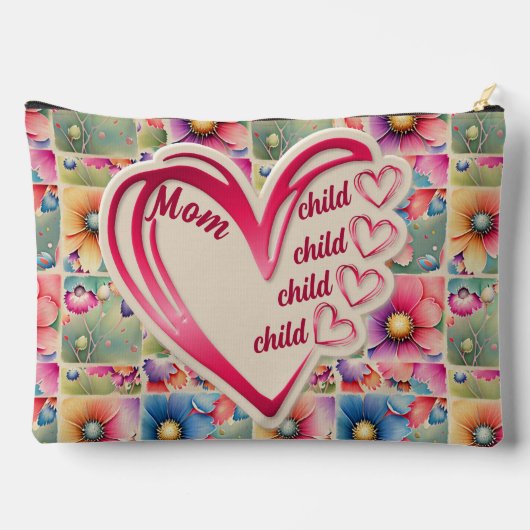 Gepersonaliseerde naam Moeder Kinder bloemen overa Etui (Achterkant)