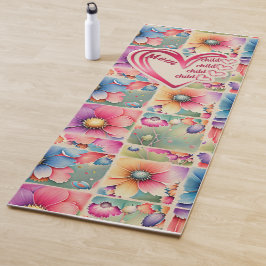 Gepersonaliseerde naam Moeder Kinder bloemen overa Yogamat