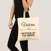 Gepersonaliseerde naam Moeder van de bruid Wedding Tote Bag (Voorkant (product))