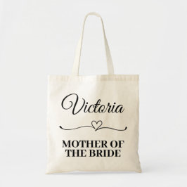 Gepersonaliseerde naam Moeder van de bruid Wedding Tote Bag