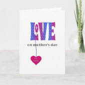 Gepersonaliseerde naam Moederdag LOVE kaart (Voorkant)