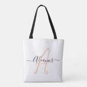 Gepersonaliseerde naam Moeder's stijlvolle cadeau Tote Bag (Achterkant)