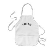 Gepersonaliseerde naam monogram | Black Kinder Schort (Voorkant)